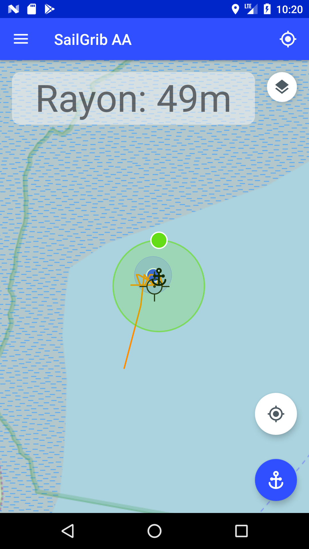 SailGrib AA (alarme de mouillage) screenshot